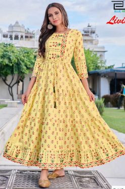 Blue Hills Livik Vol 10 NX Kurti Wholesale Catalog 4 Pcs