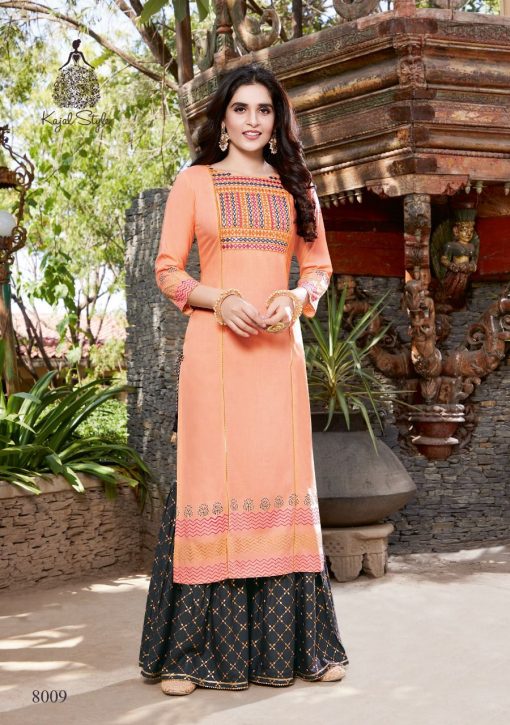 Kajal Style Fashion Label Vol 8 Kurti with Palazzo Sharara Wholesale Catalog 10 Pcs 15 510x725 - Kajal Style Fashion Label Vol 8 Kurti with Palazzo Sharara Wholesale Catalog 10 Pcs