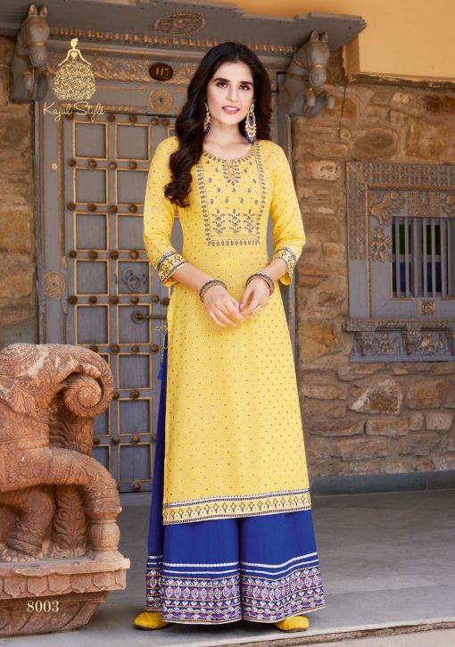 Kajal Style Fashion Label Vol 8 Kurti with Palazzo Sharara Wholesale Catalog 10 Pcs 6 510x725 - Kajal Style Fashion Label Vol 8 Kurti with Palazzo Sharara Wholesale Catalog 10 Pcs