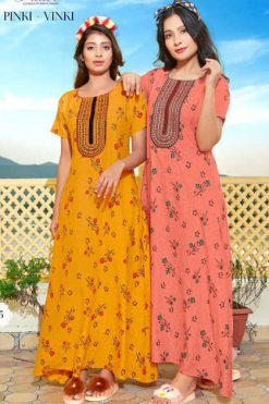 Paavi Pinki Winki Vol 6 Nighty Wholesale Catalog 16 Pcs