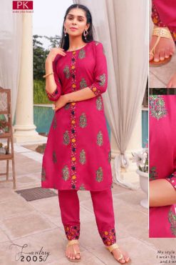 Pk Fashion Fantasy Vol 2 Kurti with Pant Wholesale Catalog 8 Pcs