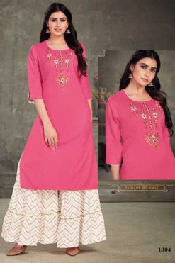 R Studio Bandhani Vol 1 by Baanvi Kurti with Sharara Wholesale Catalog 4 Pcs