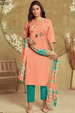 R Studio Charvi by Baanvi Kurti with Dupatta Bottom Wholesale Catalog 8 Pcs