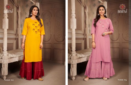 R Studio Nusrat Vol 1 by Baanvi Kurti with Sarara Wholesale Catalog 4 Pcs 2 510x330 - R Studio Nusrat Vol 1 by Baanvi Kurti with Sharara Wholesale Catalog 4 Pcs