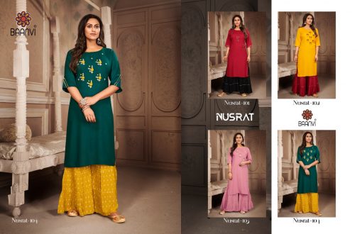 R Studio Nusrat Vol 1 by Baanvi Kurti with Sarara Wholesale Catalog 4 Pcs 4 510x330 - R Studio Nusrat Vol 1 by Baanvi Kurti with Sharara Wholesale Catalog 4 Pcs