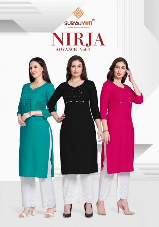 Suryajyoti Nirja Advance Vol 3 Kurti Wholesale Catalog 10 Pcs 2 1 510x729 - Suryajyoti Nirja Advance Vol 3 Kurti Wholesale Catalog 10 Pcs