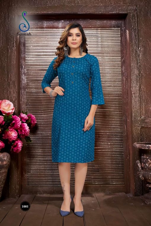 Suvesh Zubeda Vol 5 Kurti Wholesale Catalog 8 Pcs 4 510x765 - Suvesh Zubeda Vol 5 Kurti Wholesale Catalog 8 Pcs