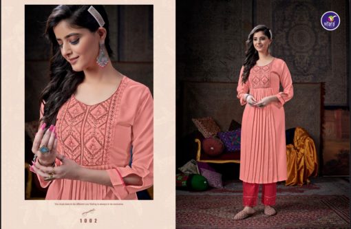 Vitara Nyra Kurti with Pant Wholesale Catalog 4 Pcs 2 510x333 - Vitara Nyra Kurti with Pant Wholesale Catalog 4 Pcs