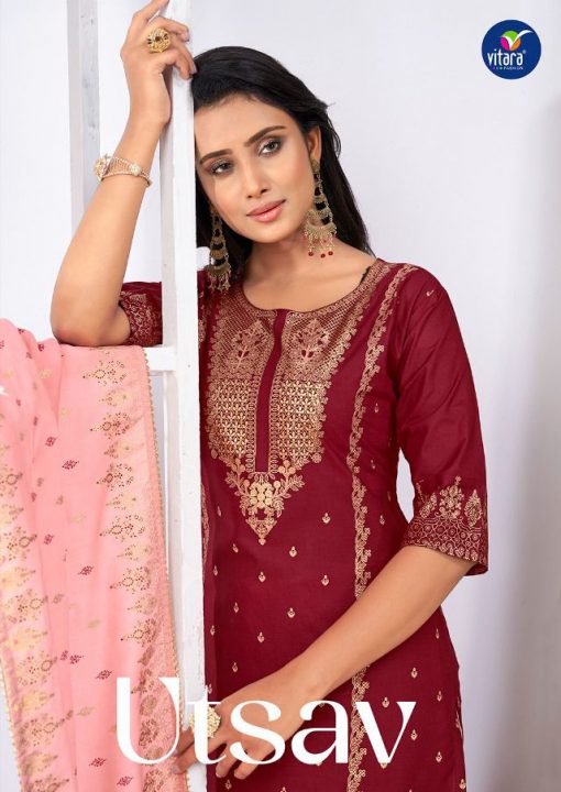 Vitara Utsav Kurti with Dupatta Bottom Wholesale Catalog 5 Pcs 1 510x720 - Vitara Utsav Kurti with Dupatta Bottom Wholesale Catalog 5 Pcs