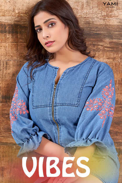 STYLE BY RANGJYOT FASHION 6001 TO 6006 SERIES DENIM FULL STICHED KURTIS  WHOLESALE 6 PCS