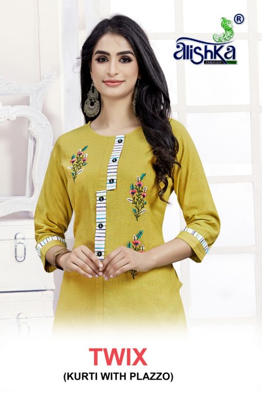 Alishka Twix Kurti with Palazzo Wholesale Catalog 3 Pcs 1 510x765 - Alishka Twix Kurti with Palazzo Wholesale Catalog 3 Pcs