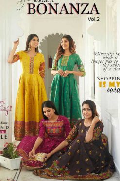 Aradhna Fashion Bonanza Vol 2 Kurti Wholesale Catalog 11 Pcs