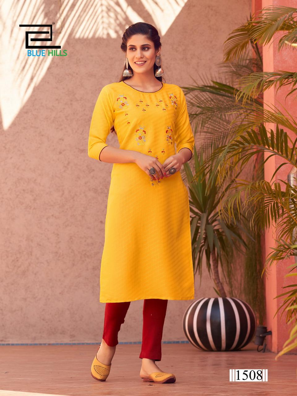 Buy Designer Sarees, Salwar Kameez, Kurtis & Tunic and Lehenga  Choli.Radiant Light Yellow Kurtis & Tunic