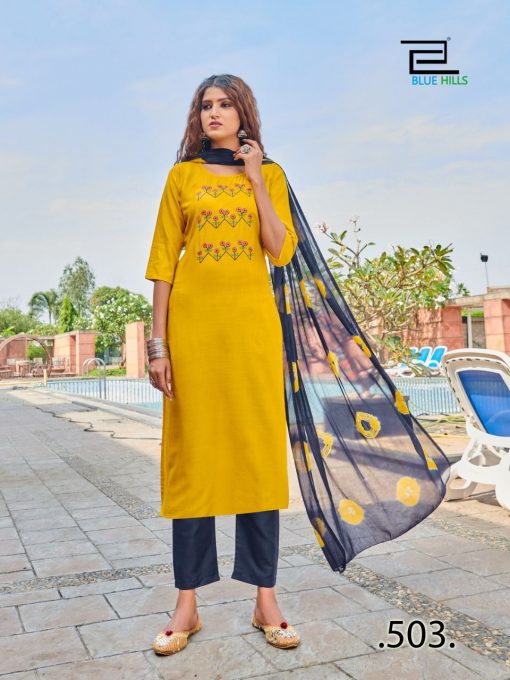 Blue Hills New Generation Vol 3 Kurti with Dupatta Bottom Wholesale Catalog 8 Pcs 4 510x680 - Blue Hills New Generation Vol 3 Kurti with Dupatta Bottom Wholesale Catalog 8 Pcs