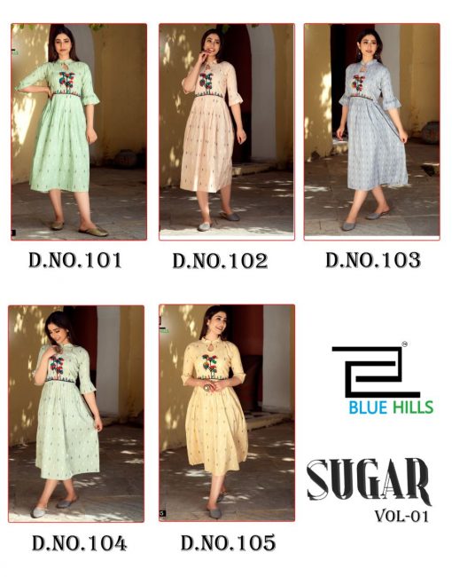 Blue Hills Sugar Kurti Wholesale Catalog 5 Pcs 10 510x650 - Blue Hills Sugar Kurti Wholesale Catalog 5 Pcs
