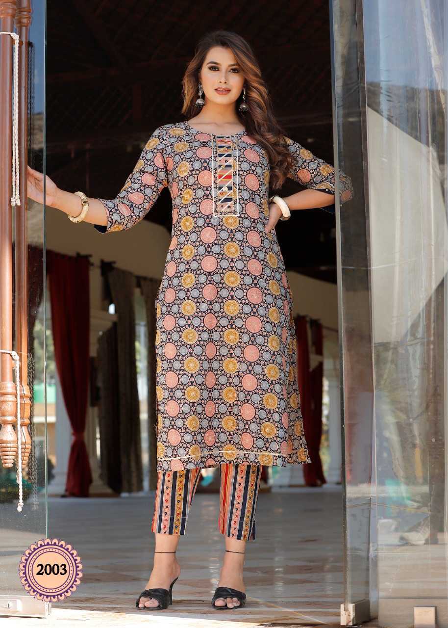 Design Kurti Pant Set Ethnic Wear For Women
