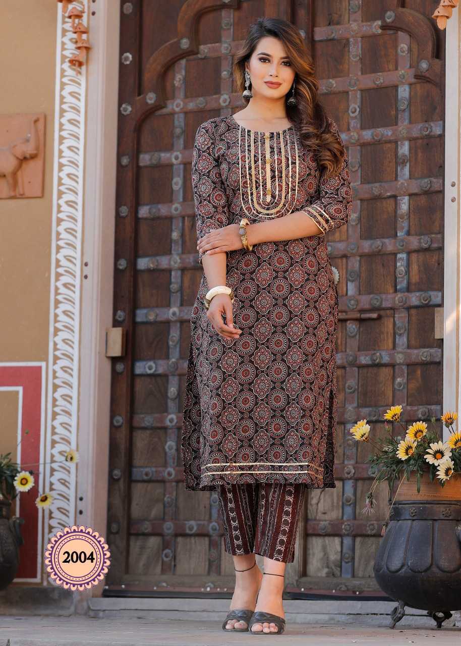 Kalaroop Leemboodi fancy Straight Readymade ladies Kurti Designs