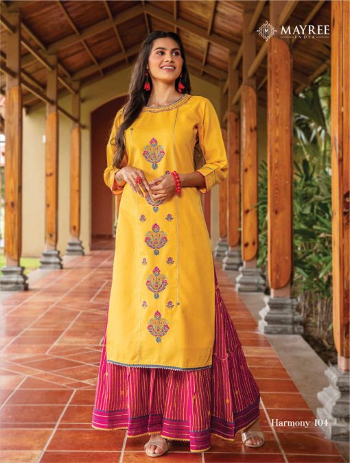 Mayree India Harmony Kurti with Skirt Wholesale Catalog 6 Pcs 7 510x675 - Mayree India Harmony Kurti with Skirt Wholesale Catalog 6 Pcs