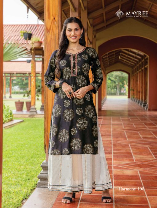 Mayree India Harmony Kurti with Skirt Wholesale Catalog 6 Pcs 9 510x675 - Mayree India Harmony Kurti with Skirt Wholesale Catalog 6 Pcs