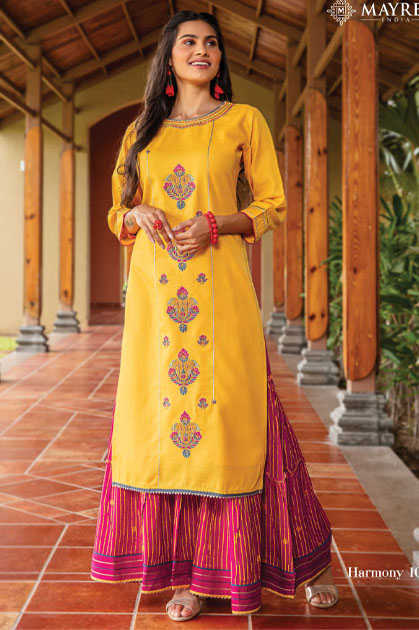 Designer Indian Kurti in Mauritius - Women Kurta Set & Palazzo Suits -  Suvidha Fashion