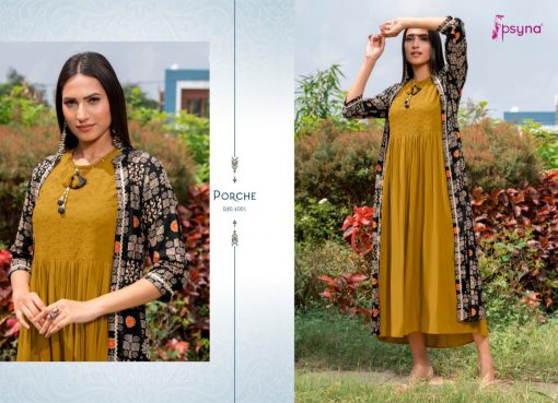 Psyna Porche Vol 4 Kurti with Shrug Wholesale Catalog 8 Pcs 2 510x369 - Psyna Porche Vol 4 Kurti with Shrug Wholesale Catalog 8 Pcs