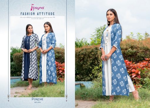 Psyna Porche Vol 4 Kurti with Shrug Wholesale Catalog 8 Pcs 5 510x369 - Psyna Porche Vol 4 Kurti with Shrug Wholesale Catalog 8 Pcs