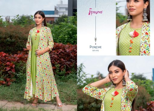 Psyna Porche Vol 4 Kurti with Shrug Wholesale Catalog 8 Pcs 7 510x369 - Psyna Porche Vol 4 Kurti with Shrug Wholesale Catalog 8 Pcs