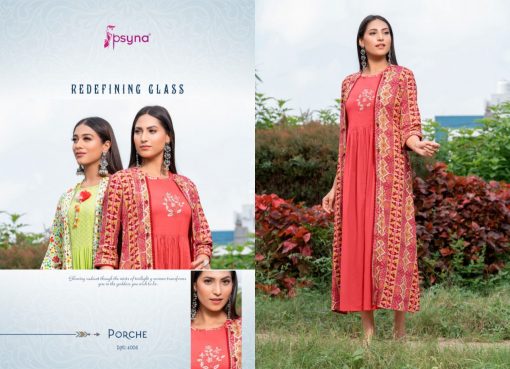 Psyna Porche Vol 4 Kurti with Shrug Wholesale Catalog 8 Pcs 8 510x369 - Psyna Porche Vol 4 Kurti with Shrug Wholesale Catalog 8 Pcs