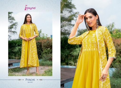 Psyna Porche Vol 4 Kurti with Shrug Wholesale Catalog 8 Pcs 9 510x369 - Psyna Porche Vol 4 Kurti with Shrug Wholesale Catalog 8 Pcs