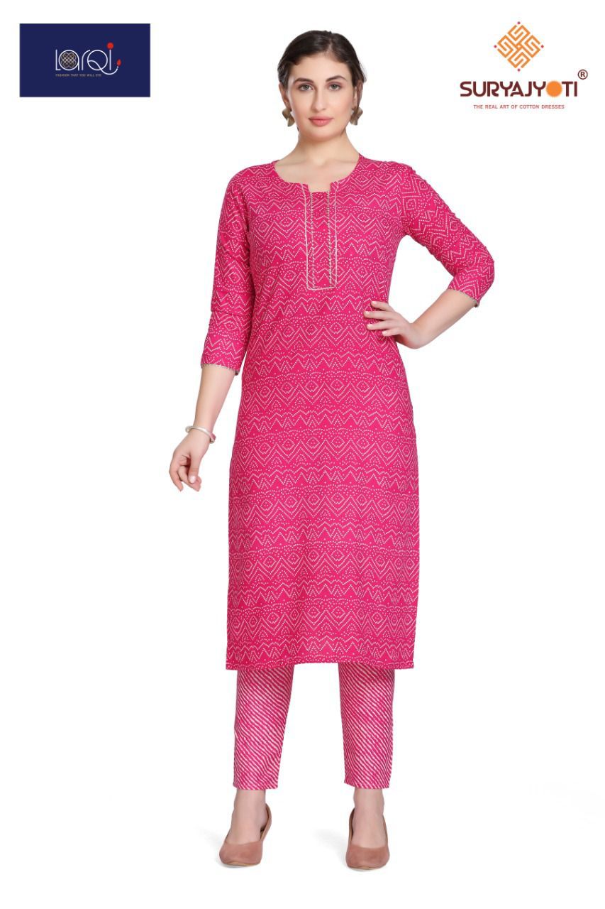 Premium Rayon Red Bandhani Kurti - Arhams Online Fashion Store