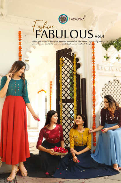 Aradhna Fashion Fabulous Vol 4 Kurti Wholesale Catalog 12 Pcs