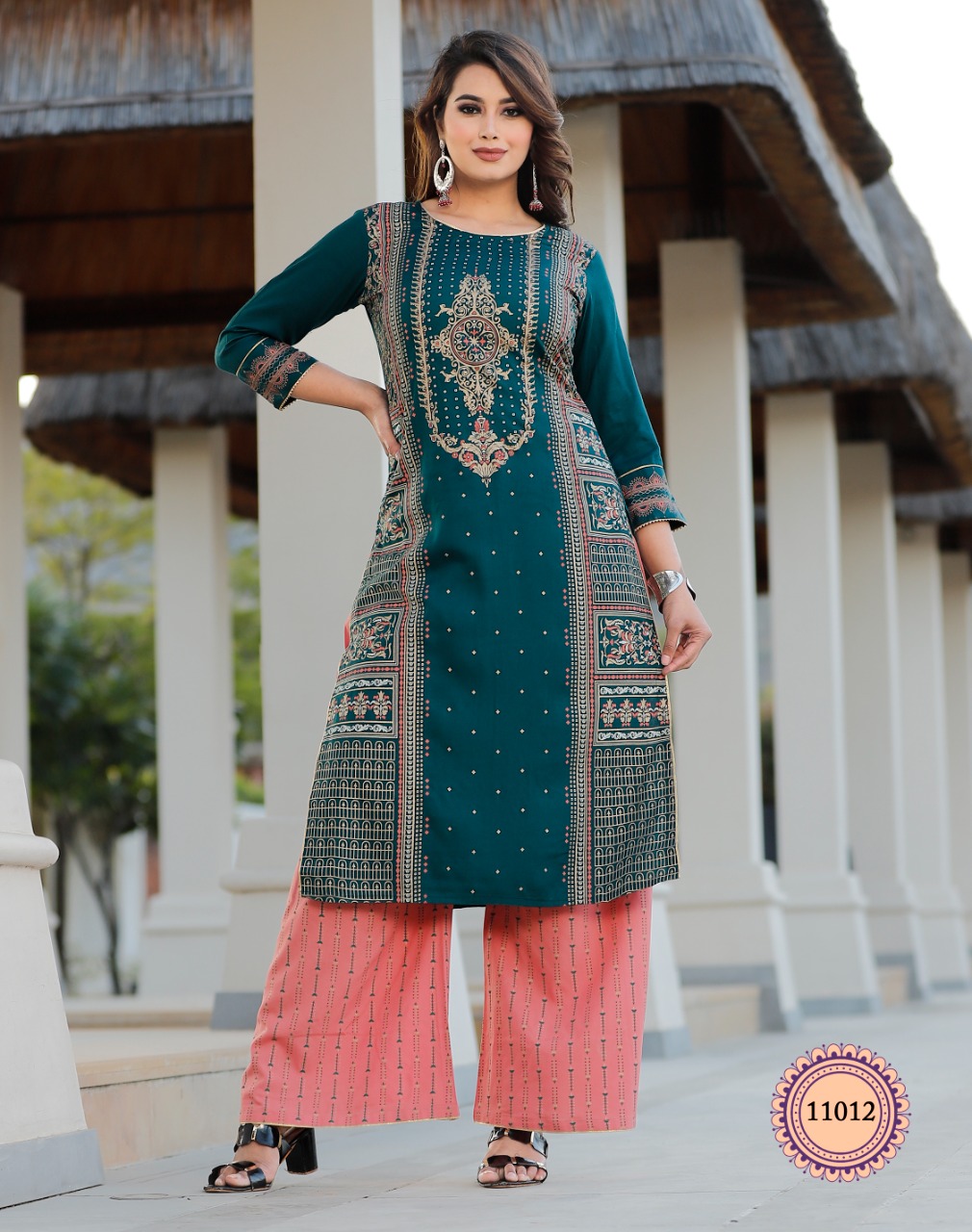 Stylish Indian Ethnic Palazzo Kurti Set featuring Designer Kurta Pakistani  Salwa | Express Writers Shop