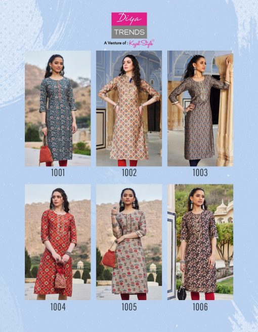 Diya Trends Blossom Vol 1 by Kajal Style Kurti with Pant Wholesale Catalog 11 Pcs 14 510x655 - Diya Trends Blossom Vol 1 by Kajal Style Kurti with Pant Wholesale Catalog 11 Pcs