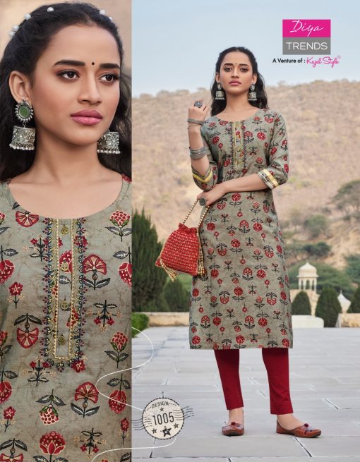 Diya Trends Blossom Vol 1 by Kajal Style Kurti with Pant Wholesale Catalog 11 Pcs 5 510x655 - Diya Trends Blossom Vol 1 by Kajal Style Kurti with Pant Wholesale Catalog 11 Pcs