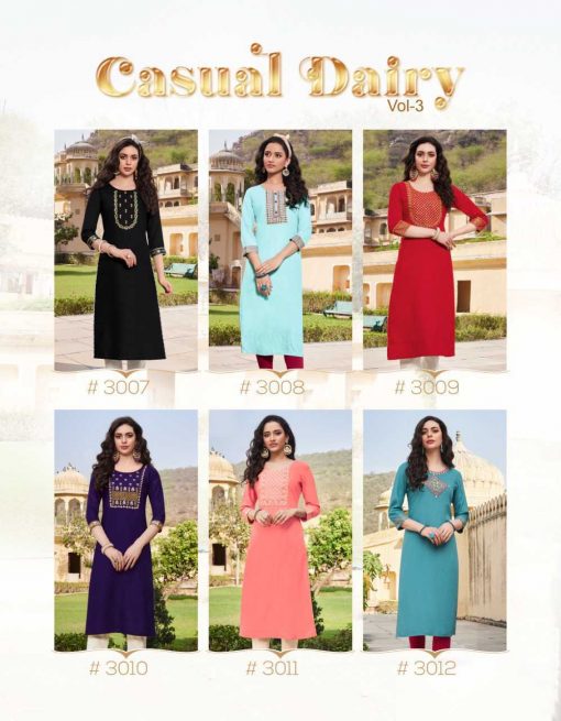 Diya Trends Casual Diaries Vol 3 by Kajal Style Kurti Wholesale Catalog 12 Pcs 14 510x655 - Diya Trends Casual Diaries Vol 3 by Kajal Style Kurti Wholesale Catalog 12 Pcs