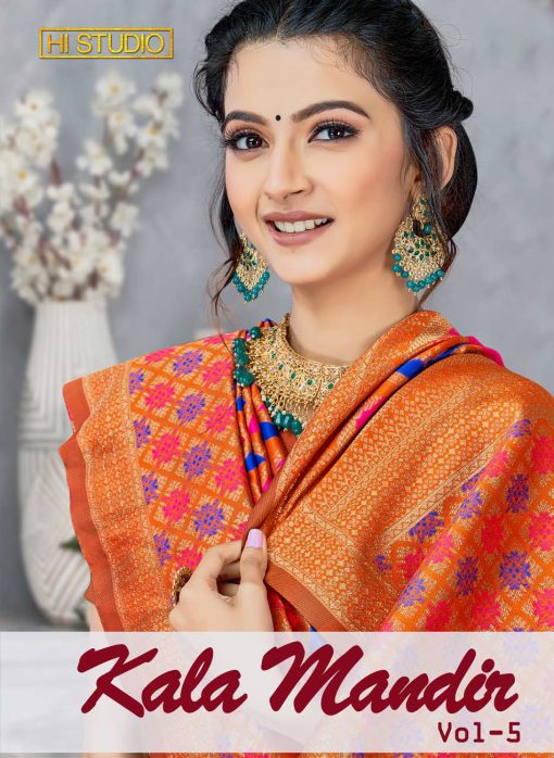 Hi Studio Kala Mandir Vol 5 Saree Sari Wholesale Catalog 5 Pcs 1 510x698 - Hi Studio Kala Mandir Vol 5 Saree Sari Wholesale Catalog 5 Pcs