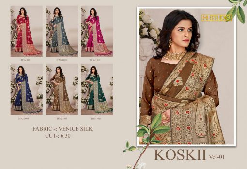 Hi Studio Koskii Vol 1 Saree Sari Wholesale Catalog 6 Pcs 6 510x349 - Hi Studio Koskii Vol 1 Saree Sari Wholesale Catalog 6 Pcs