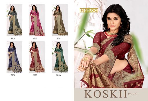 Hi Studio Koskii Vol 2 Saree Sari Wholesale Catalog 6 Pcs 4 510x349 - Hi Studio Koskii Vol 2 Saree Sari Wholesale Catalog 6 Pcs