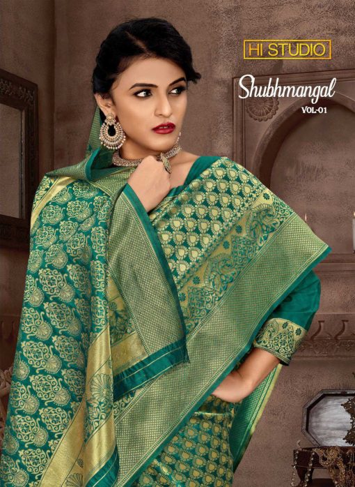 Hi Studio Shubhmangal Vol 1 Saree Sari Wholesale Catalog 8 Pcs 1 510x698 - Hi Studio Shubhmangal Vol 1 Saree Sari Wholesale Catalog 8 Pcs