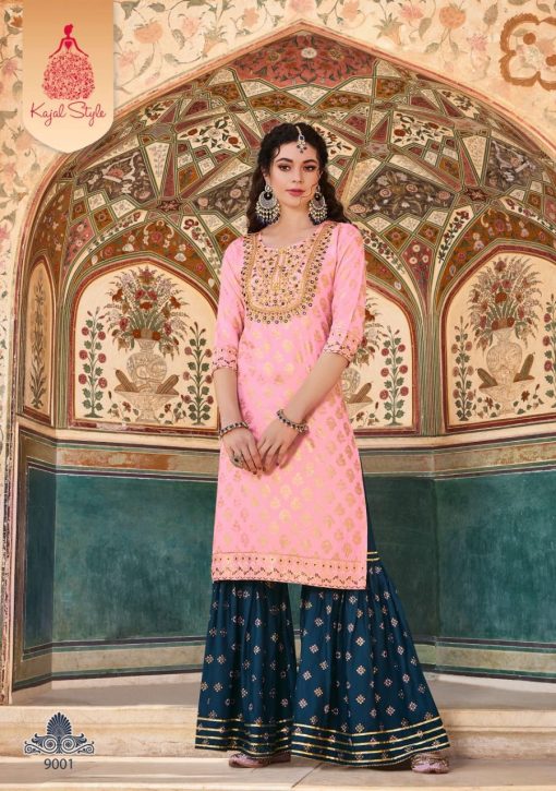 Kajal Style Fashion Label Vol 9 Kurti with Palazzo Sharara Wholesale Catalog 6 Pcs 2 510x725 - Kajal Style Fashion Label Vol 9 Kurti with Palazzo Sharara Wholesale Catalog 6 Pcs