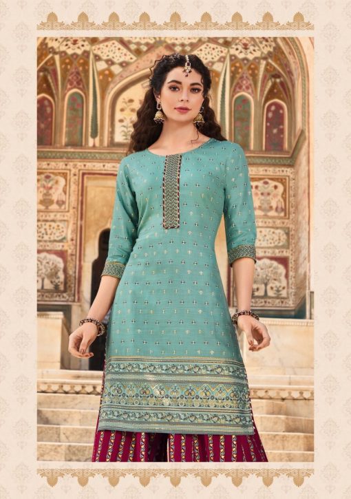 Kajal Style Fashion Label Vol 9 Kurti with Palazzo Sharara Wholesale Catalog 6 Pcs 9 510x725 - Kajal Style Fashion Label Vol 9 Kurti with Palazzo Sharara Wholesale Catalog 6 Pcs