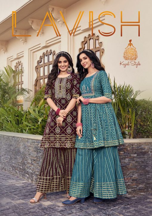 Kajal Style Lavish Vol 1 Kurti with Sharara Wholesale Catalog 8 Pcs 1 510x725 - Kajal Style Lavish Vol 1 Kurti with Sharara Wholesale Catalog 8 Pcs