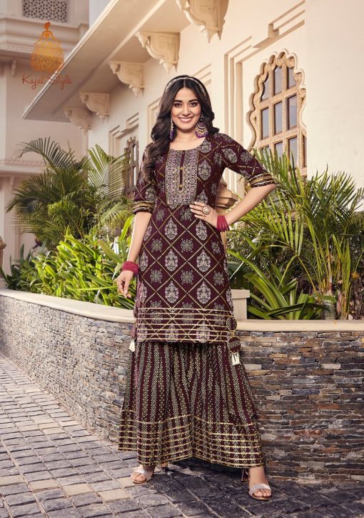 Kajal Style Lavish Vol 1 Kurti with Sharara Wholesale Catalog 8 Pcs Suratfabric