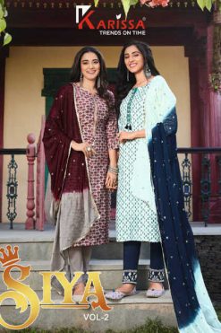 Karissa Siya Vol 2 Kurti with Dupatta Bottom Wholesale Catalog 5 Pcs