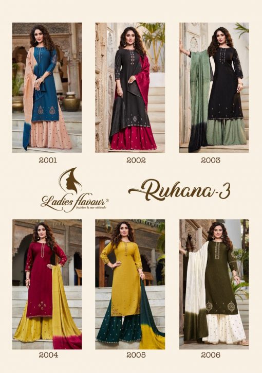 Ladies Flavour Ruhana Vol 3 Kurti with Bottom Dupatta Wholesale Catalog 6 Pcs 14 510x725 - Ladies Flavour Ruhana Vol 3 Kurti with Bottom Dupatta Wholesale Catalog 6 Pcs