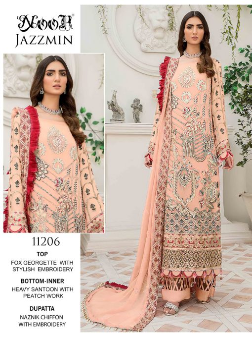 Noor Jazzmin Salwar Suit Wholesale Catalog 3 Pcs 4 510x680 - Noor Jazzmin Salwar Suit Wholesale Catalog 3 Pcs