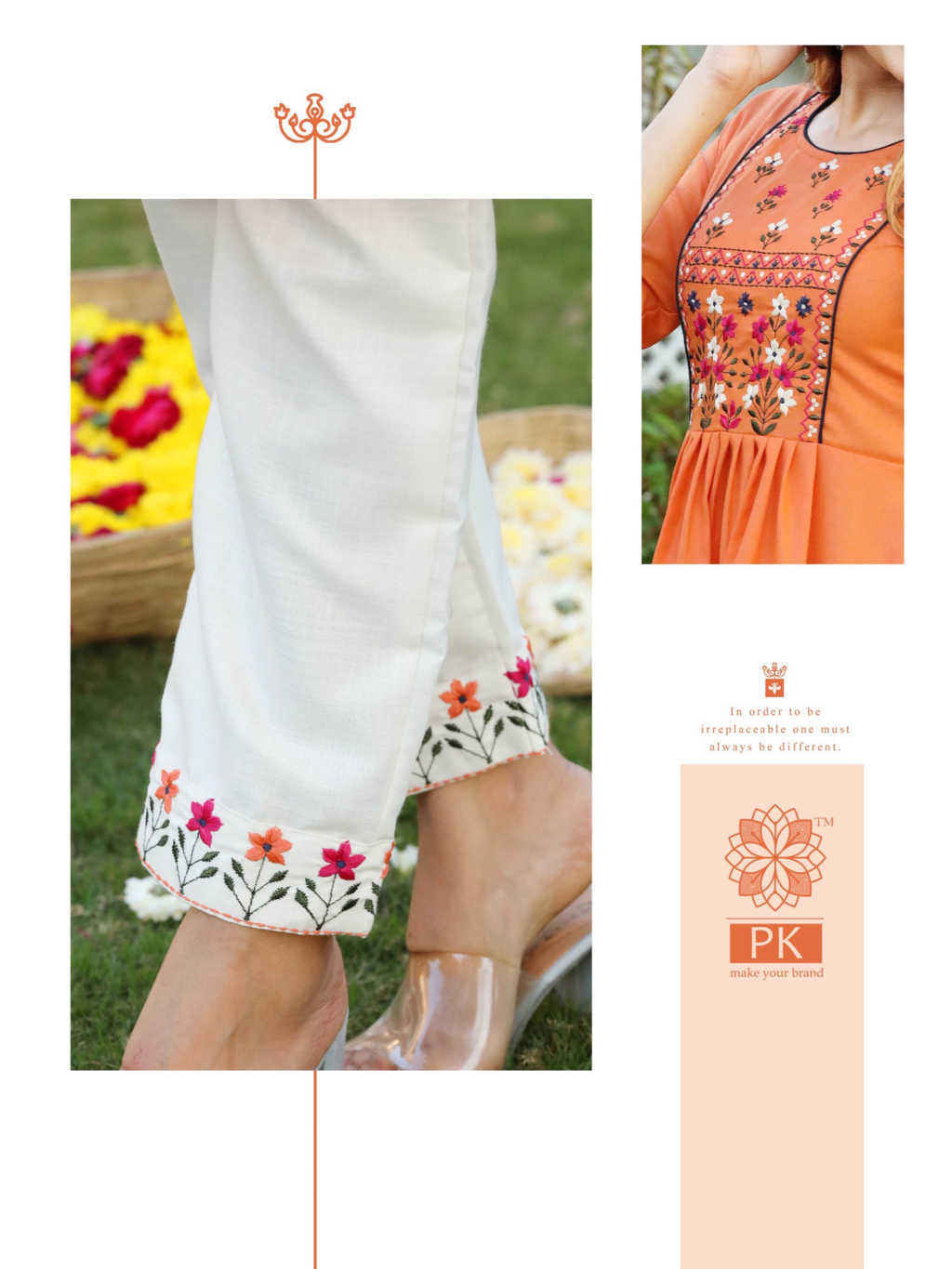 Beautiful White Cotton Kurti Pant with Chiffon Duppatta-FOF001WKPD –  www.soosi.co.in