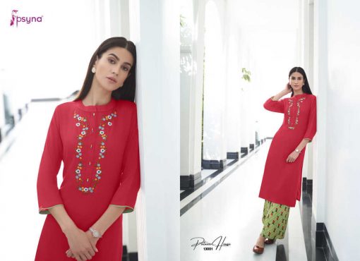 Psyna Palazzo House Vol 13 Kurti with Palazzo Wholesale Catalog 8 Pcs 3 510x370 - Psyna Palazzo House Vol 13 Kurti with Palazzo Wholesale Catalog 8 Pcs