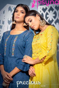 Psyna Precious Vol 4 Kurti Wholesale Catalog 6 Pcs