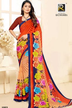 Ranjna Madhusala Saree Sari Wholesale Catalog 8 Pcs